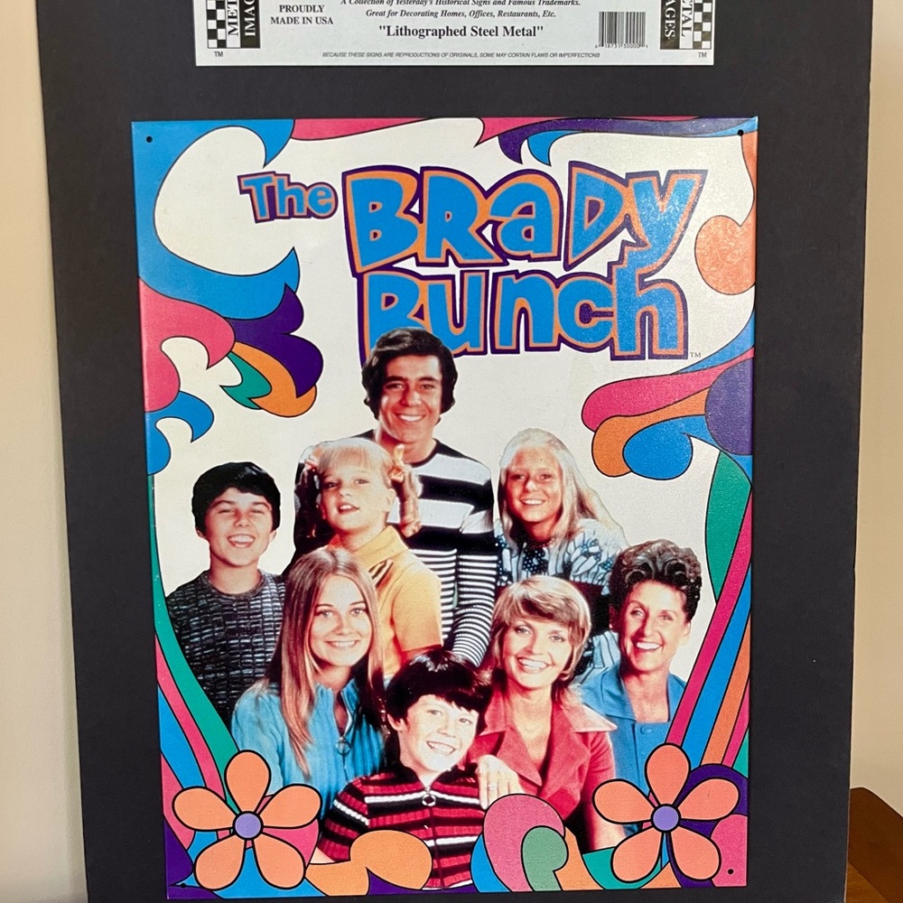 The Brady Bunch Collectable Metal Sign.